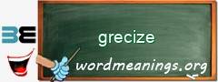 WordMeaning blackboard for grecize